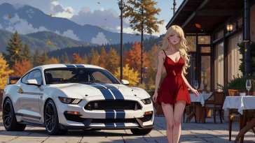autumn drive with ford shelby gt350 live wallpaper