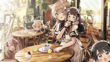 healing cat cafe live wallpaper