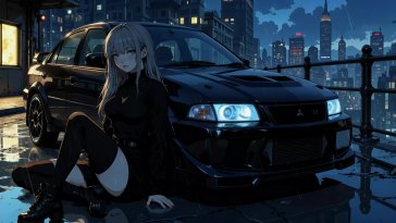 mitsubishi lancer evolution turbo nights live wallpaper