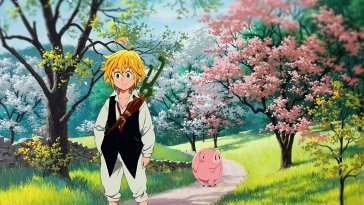 meliodas & hawk  (nanatsu no taizai) live wallpaper