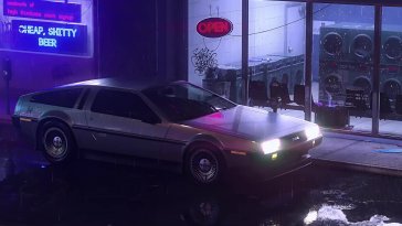 delorean live wallpaper