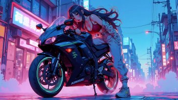kawasaki ninja - bubblegum desires live wallpaper