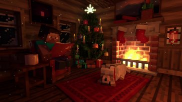 minecraft holiday hearth live wallpaper