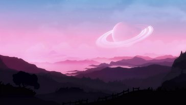 pink saturn live wallpaper