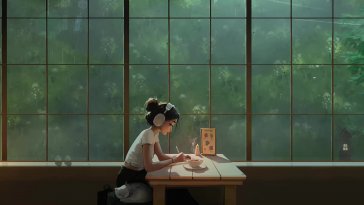 rainy day study live wallpaper