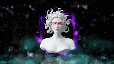 medusa gorgon bust live wallpaper