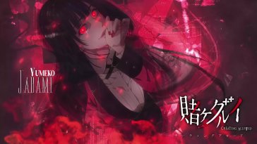yumeko gambler’s gaze (kakegurui) live wallpaper