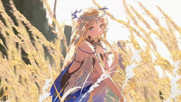cartethyia in sunlit wheat live wallpaper