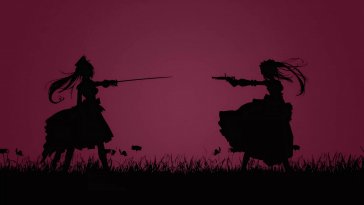 tokisaki kurumi silhouette (date a live) live wallpaper