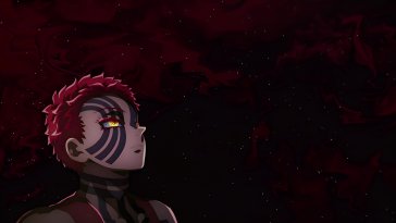 akaza under crimson sky live wallpaper