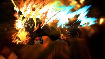 zenitsu 7th form: flaming thunder god live wallpaper