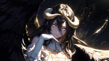 albedo’s dark grace (overlord) live wallpaper