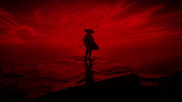 ghost of tsushima bloodfall live wallpaper