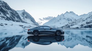 audi on frozen lake live wallpaper