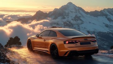 audi a5 in mountains live wallpaper