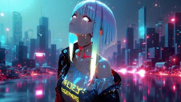 lucy: neon reverie live wallpaper
