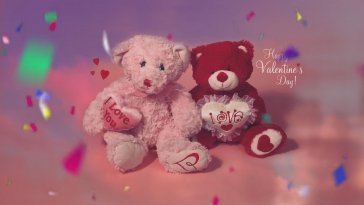 valentine's day romantic bears live wallpaper