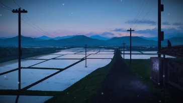 starlight over the flooded fields live wallpaper