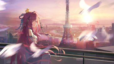 uesugi erii - sunrise above the city live wallpaper