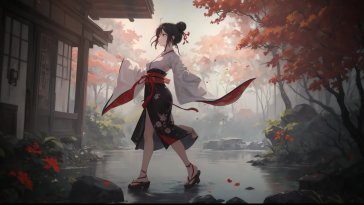 shrine maiden (miko) live wallpaper