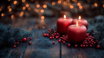 red christmas candles live wallpaper