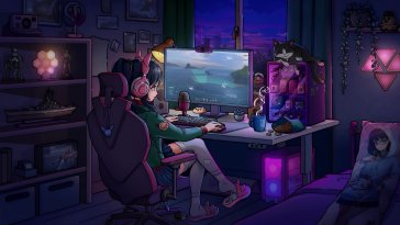 steam-chan of world of warships live wallpaper