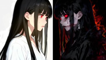 good and evil anime girl live wallpaper