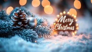 snowy christmas tree branch live wallpaper