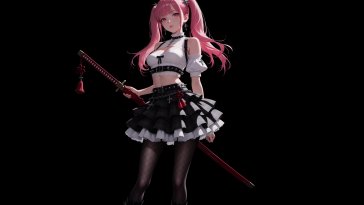 deadly pink girl live wallpaper