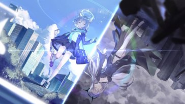 sand wolf shiroko white & black live wallpaper