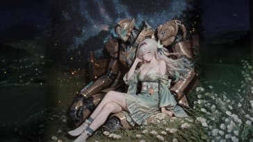 firefly under the starry sky (hsr) live wallpaper