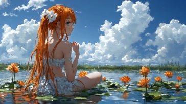 girl with orange hair live wallpaper