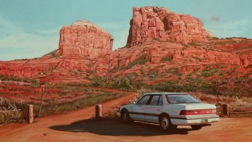 desert horizon drive live wallpaper