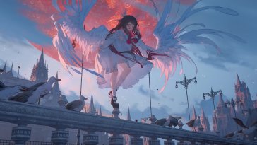 columbina wings of judgment live wallpaper