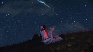 beneath falling stars live wallpaper