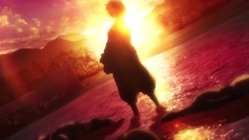 gabimaru sunset silhouette (hell's paradise) live wallpaper
