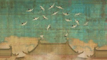 auspicious cranes live wallpaper