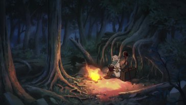 frieren campfire night live wallpaper