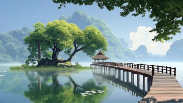 lake near forest hills live wallpaper