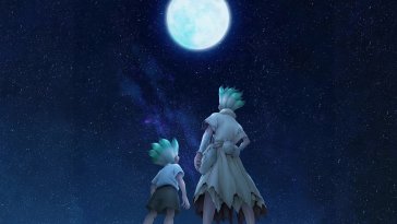 senku under one moon (dr.stone) live wallpaper