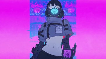 lucky me glitch girl live wallpaper
