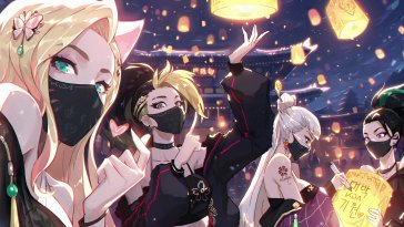k/da midnight lantern vibes live wallpaper