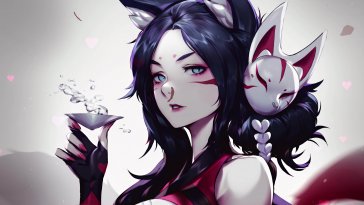 ahri mask (league of legends) live wallpaper