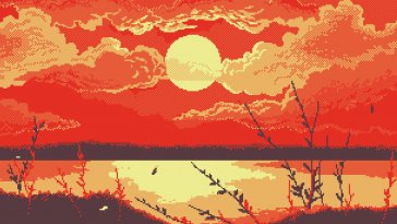 8bit sunset silence live wallpaper