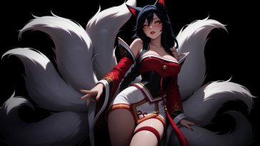 ahri nine tails charm live wallpaper