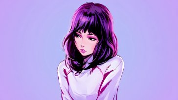 lilac dreamy girl live wallpaper