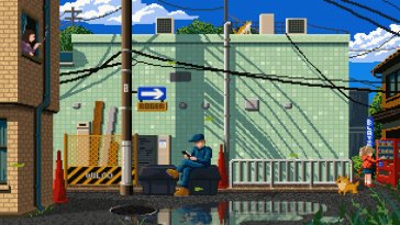 pixel city calm live wallpaper