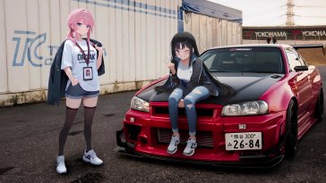 skyline r34 trackside meet live wallpaper