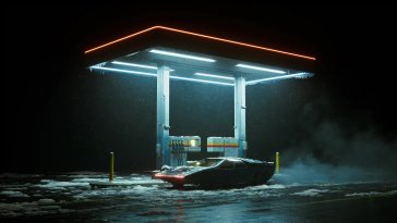midnight fuel stop live wallpaper