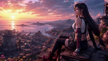 tifa midgar dawn live wallpaper
